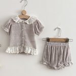 【73-100cm】セット レース フリル 透かし編み 半袖 - 画像 (10)