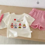 【73-120cm】セットアップ ベビー 女の子 カートゥーンプリント - 画像 (8)