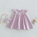 【73-120cm】ワンピース ベビー フリル キノコ かわいい - 画像 (3)