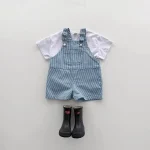 【73-120cm】サロペット ベビー 男の子 ストライプ - 画像 (4)