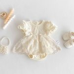 【66-90cm】ロンパース フラワー レース ベビー服 - 画像 (6)