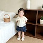 【73-120cm】ブラウスorショートパンツ 可愛い パフスリーブ - 画像 (4)