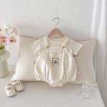 【66-90cm】サロペットロンパース 刺しゅう入り 動物柄 - 画像 (12)