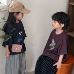 【80-140cm】半袖Tシャツ ねこ柄プリント ビッグシルエット - 画像 (13)