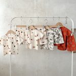 【73-120cm】セットアップ 北欧風 ワッフル 半袖 - 画像 (9)