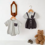 【66-100cm】ロンパースORサロペットORTシャツ カジュアル ボーダー - 画像 (5)