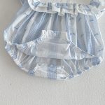 【66-140cm】ロンパースorワンピース ブルー ストライプ 姉妹服 - 画像 (20)
