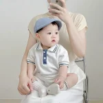 【73-110cm】セットアップ ベビー 男の子 ポロデザイン - 画像 (5)