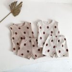 【66-90cm】セットアップ クマ柄 ワッフル - 画像 (8)