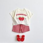 【80-130cm】セットアップ 英字 フルーツ 肌に優しい - 画像 (9)