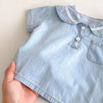 【80-130cm】デニムセットアップ セーラー風 カジュアル - 画像 (10)