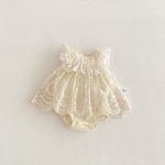 【66-90cm】ロンパース ビッグ蝶結び レース - 画像 (9)