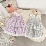 【73-120cm】セットアップ ノースリーブ チェック - 画像 (7)