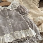 【73-100cm】セット レース フリル 透かし編み 半袖 - 画像 (17)