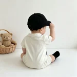 【66-100cm】ロンパース ベビー カジュアル 丸襟 - 画像 (4)