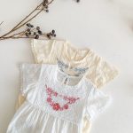 【66-90cm】ロンパース フラワー刺繡 可愛い - 画像 (16)