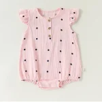 【66-90cm】ロンパース ベビー 肩フリル ドット - 画像 (5)