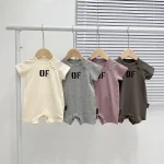 【66-90cm】オールインワン ベビー 英字 カジュアル - 画像 (3)