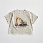 【90-150cm】半袖Tシャツ 乗り物 ルーズ カジュアル トップス - 画像 (5)