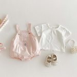 【66-90cm】サロペットロンパース 刺しゅう入り 動物柄 - 画像 (4)