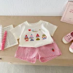 【73-120cm】セットアップ ベビー 女の子 カートゥーンプリント - 画像 (6)