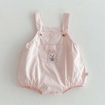 【66-90cm】サロペットロンパース 刺しゅう入り 動物柄 - 画像 (9)