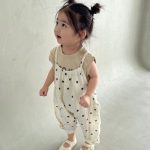 【80-130cm】サロペット ドットorシンプル 可愛い - 画像 (2)