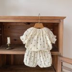 【73-110cm】半袖シャツセットorワンピース スイートなハート柄 - 画像 (6)