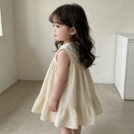 【73-100cm】ワンピース ダブルガーゼ レース ノースリーブ - 画像 (5)