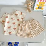 【66-100cm】セットアップ 可愛い クマ柄 コットン 可愛い - 画像 (3)