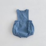 【66-100cm】サロペットorワンピースorセットアップ デニム 無地 - 画像 (10)