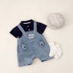 【73-120cm】デニム サロペットカジュアル 可愛い - 画像 (5)