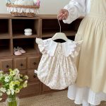 【66-90cm】ロンパース ベビー 花柄 フリル おしゃれ - 画像 (4)