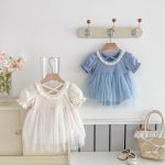 【66-90cm】ロンパース ベビー ワンピース風 無地 ファッション - 画像 (16)