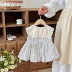 【73-110cm】ワンピース ベビー ストライプ セーラー - 画像 (9)