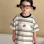 【80-150cm】セットアップorワンピース ペット柄 ボーダー - 画像 (8)