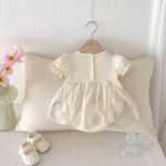 【66-90cm】ロンパース フラワー レース ベビー服 - 画像 (5)