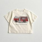 【90-150cm】半袖Tシャツ 乗り物 ルーズ カジュアル トップス - 画像 (7)