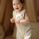 【66-90cm】ロンパース ベビー ノースリーブ ナチュラル - 画像 (12)