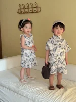 【80-150cm】セットアップ or ワンピース 総柄プリント - 画像 (14)