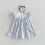 【66-140cm】ロンパースorワンピース ブルー ストライプ 姉妹服 - 画像 (8)