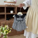 【66-90cm】ロンパース 可愛い ドット/チェック ベビー服 - 画像 (11)