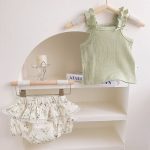 【73-100cm】セット リボン キャミソール＆花柄ふんわりスカートパンツ - 画像 (11)