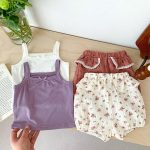 【66-100cm】セットアップ ベビー キャミソール＆花柄プリント - 画像 (18)