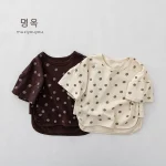 【80-130cm】半袖Tシャツ ベビー 韓国風 ドット - 画像 (5)