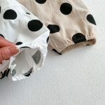 【66-100cm】サロペット ベビー ポルカドット サロペット&帽子 - 画像 (20)