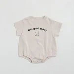 【66-90cm】ロンパース ベビー 熊柄 英字 - 画像 (5)