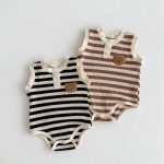 【66-90cm】ロンパース ワッフル ボーダー クマ - 画像 (12)