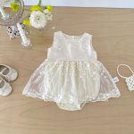 【66-90cm】ロンパース ベビー ノースリーブ メッシュ シンプル - 画像 (3)