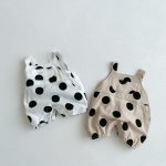 【66-100cm】サロペット ベビー ポルカドット サロペット&帽子 - 画像 (5)